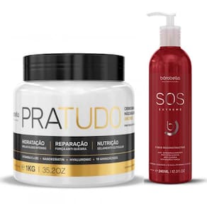 Kit 01 Mascara Pratudo 1kg e S.O.S Extreme Borabella 240ml