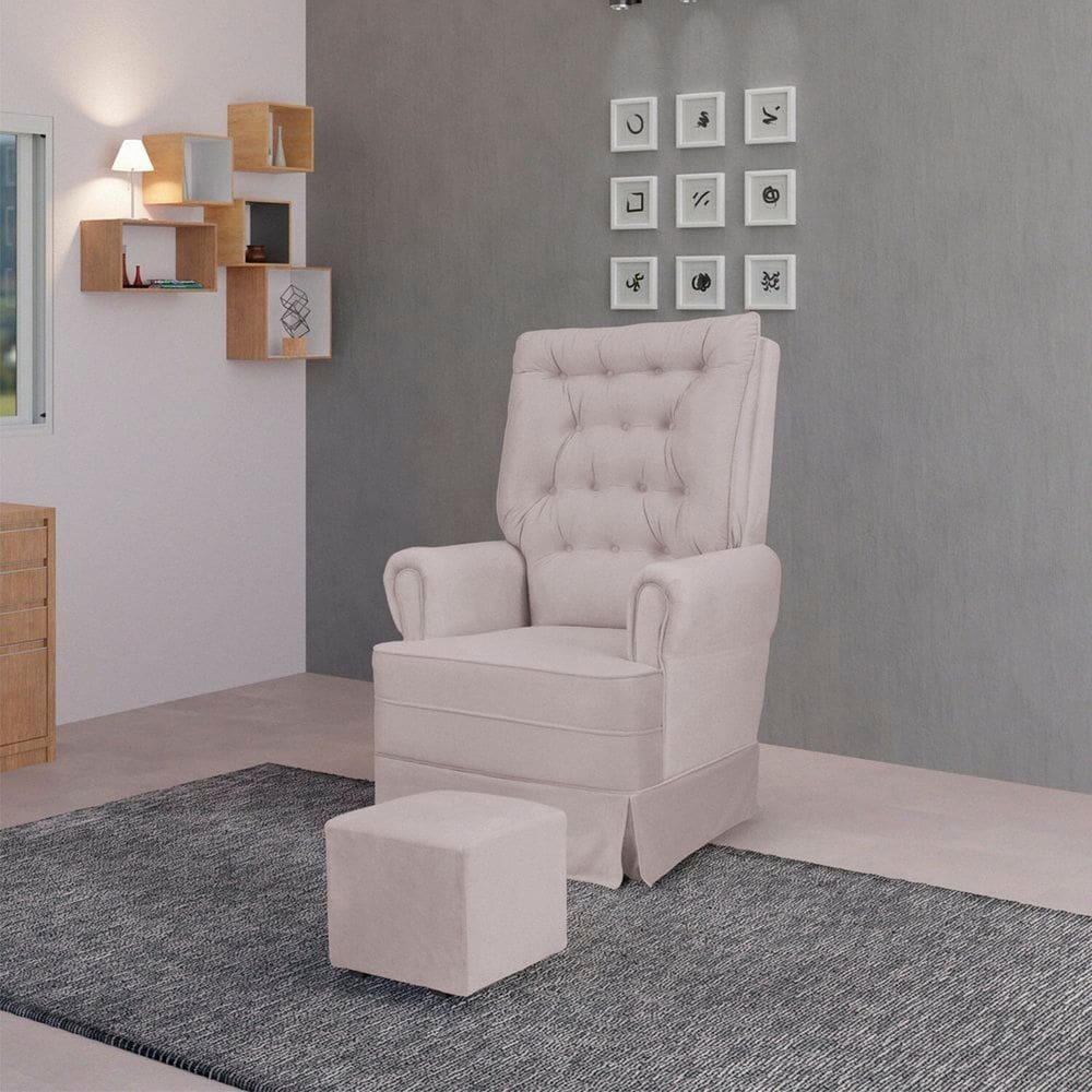 Poltrona Amamentação com Balanço Eloa Rose