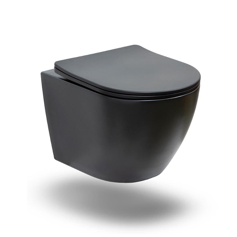 Vaso Sanitário Porcelana Suspenso Saída Horizontal Hematita Preto