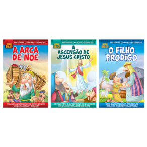 Combo Quadrinhos Bíblicos - Kit com 3 Quadrinhos
