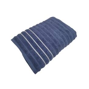 Toalha de Banho Leve Macia Ondulada Azul Jacquard Wave Corttex