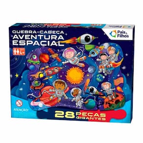Quebra-Cabeça - 28 Peças - Aventura Espacial - Pais e Filhos