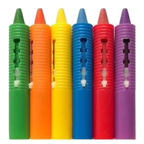 6 Gizes de Cera Risque e Apague Infantil Estimula Criatividade no Banho Buba