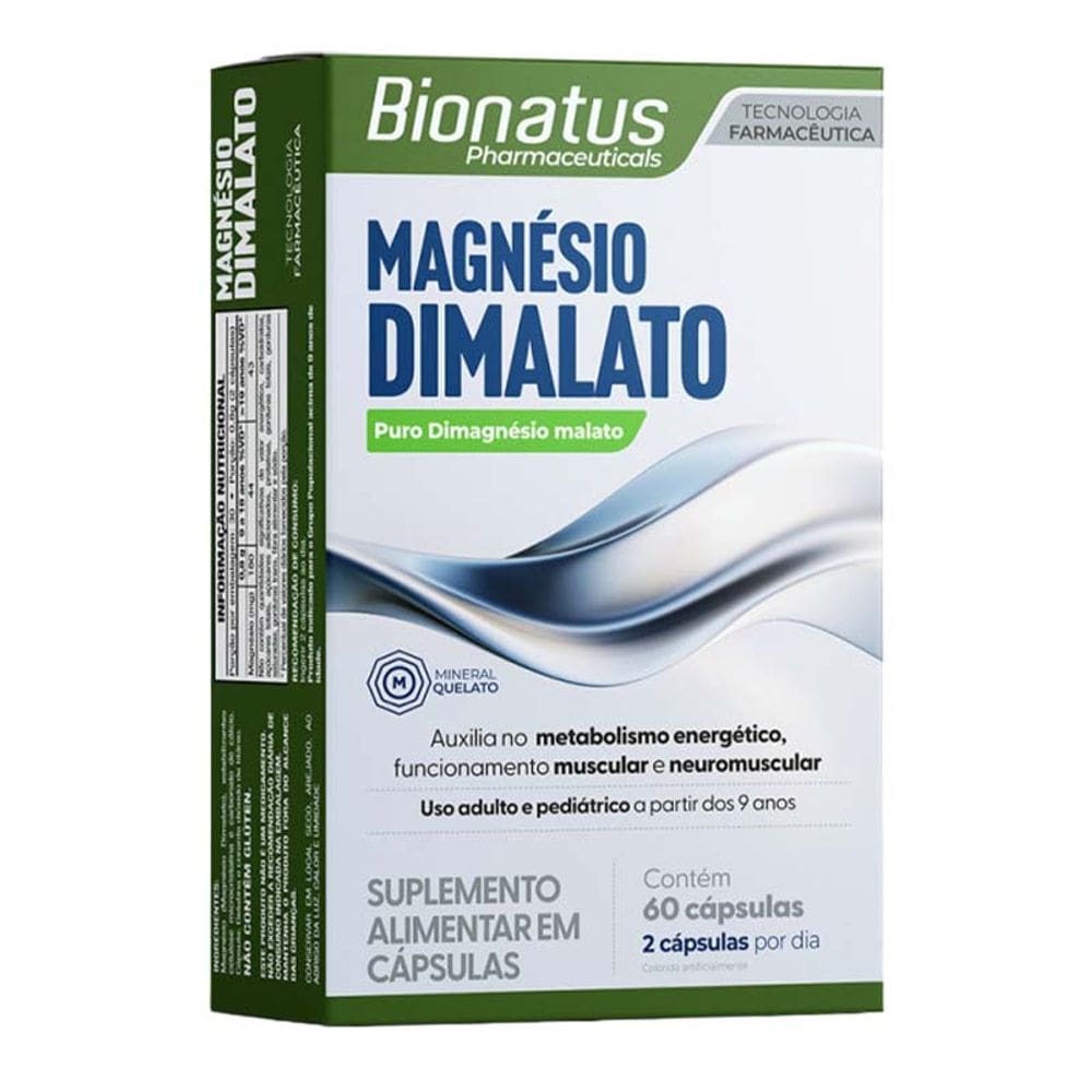 Magnésio Dimalato Bionatus 60 Cápsulas