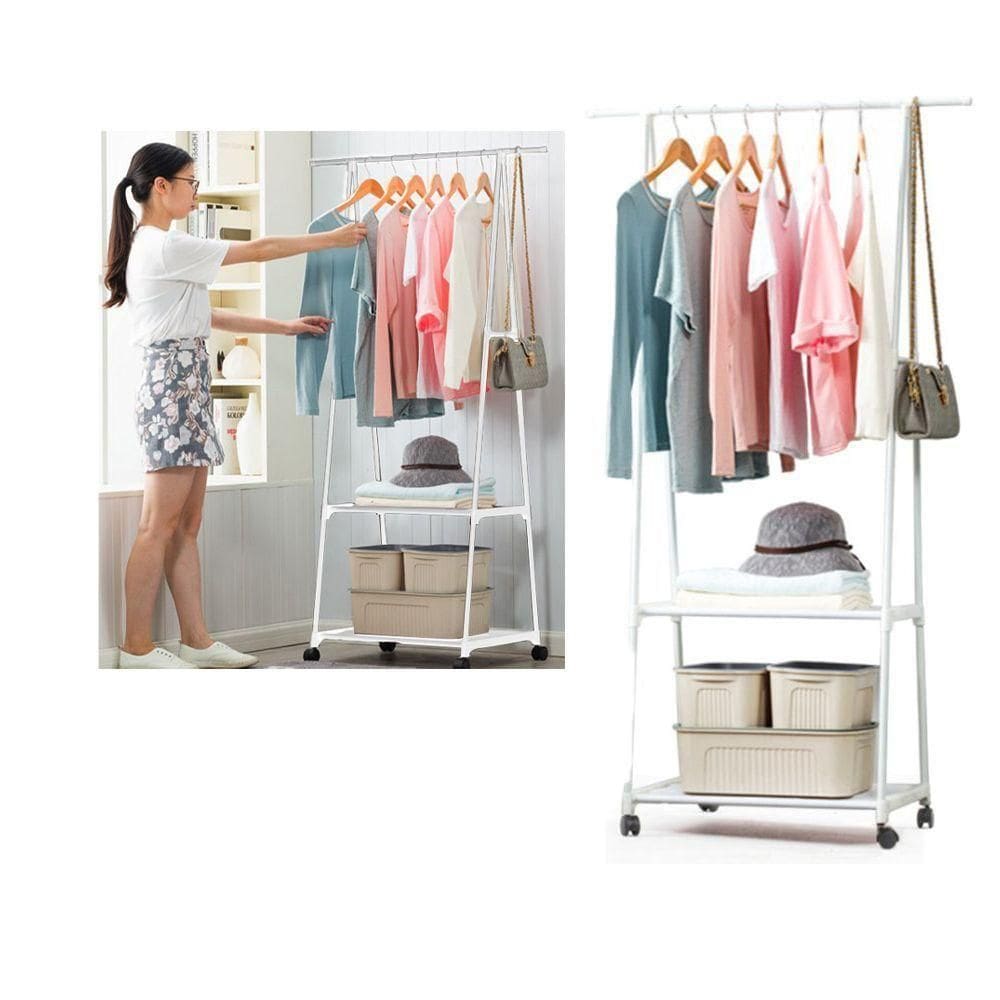 Arara Organizadora De Roupas E Sapatos Com Rodas Closet