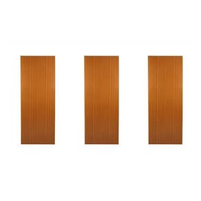 3 Folhas de Porta Madeira Lisa 210x72cm Espessura 3,5cm Melamínica Mogno