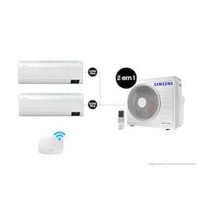 Bi-Split Samsung WindFree 18.000 BTUs (Hi Wall 9.000 e 12.000) Quente/Frio com WiFi 220V