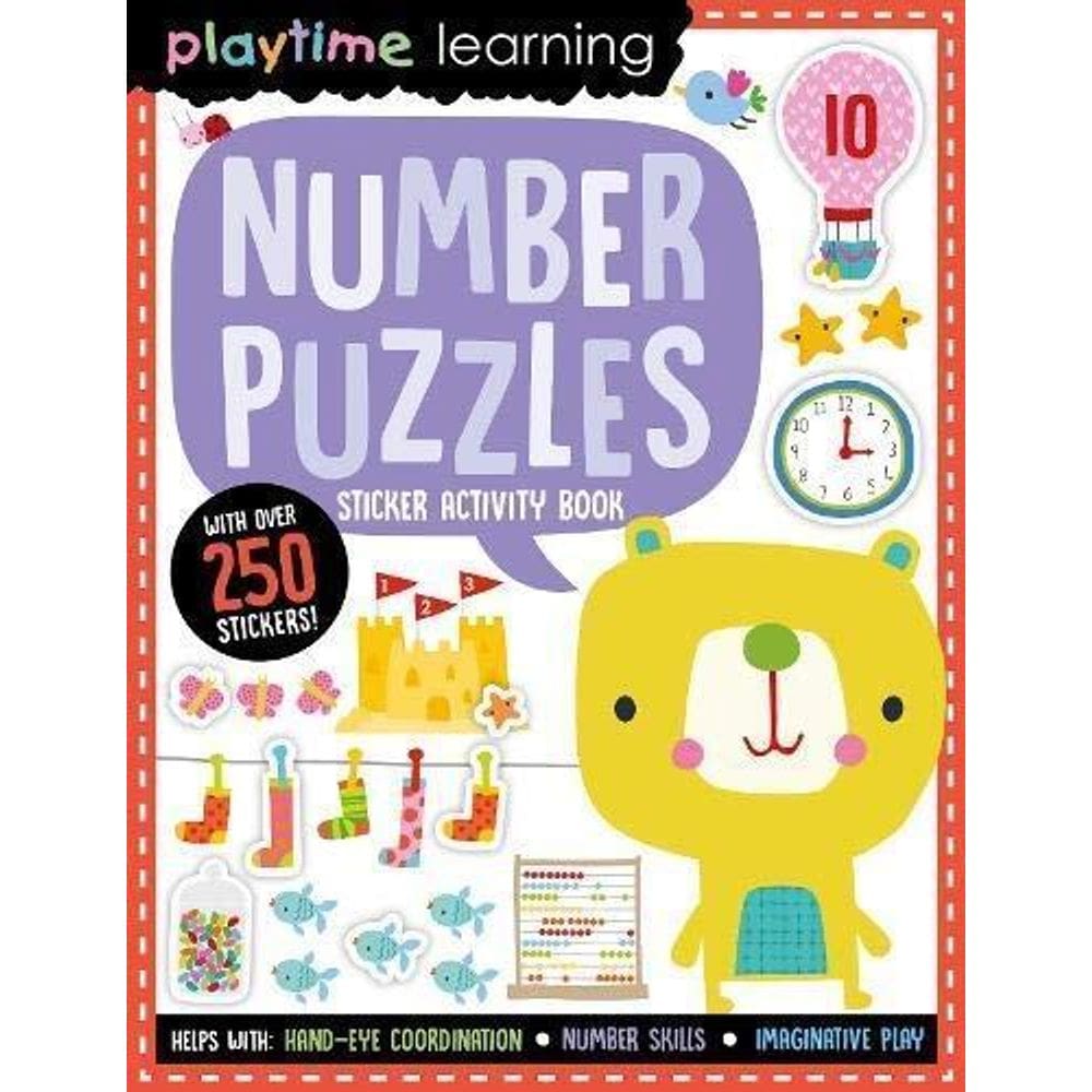 Playtime Learning Number Puzzles - Sticker Activity Book With Over 250 Stickers!