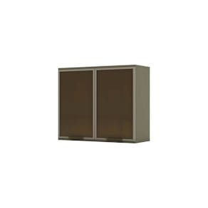 Armário Aéreo 02 Portas De Vidro 80 Cm Connect Henn Duna