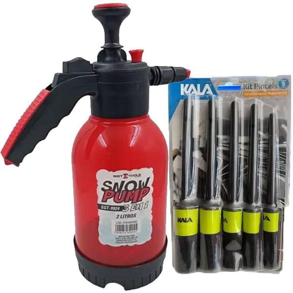 Kit Pulverizador Snow Foam Sigma + Pincel Detalhamento Kala