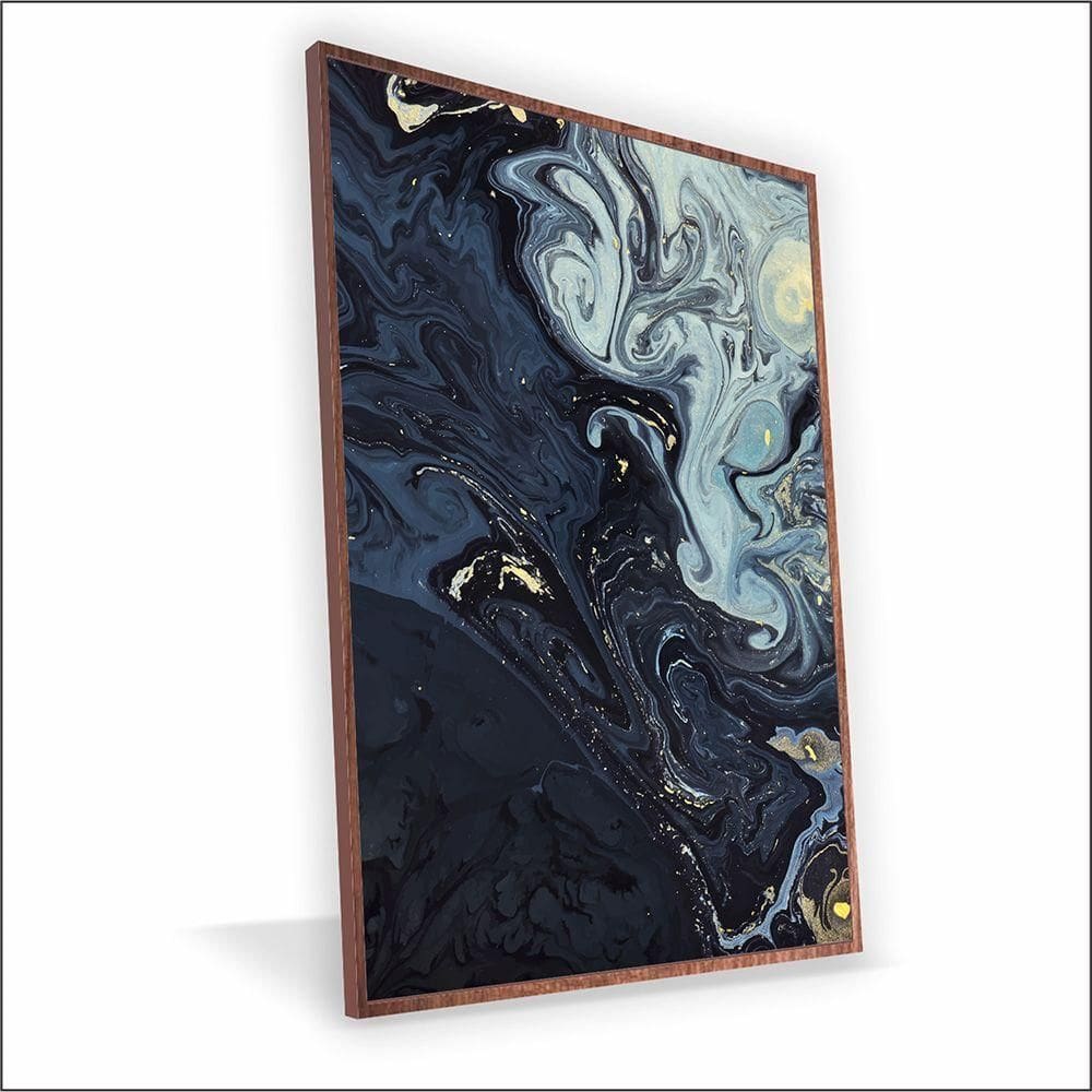 Quadro Marmorizado Chique Canvas Sem Vidro Tamanho-moldura 20x20 Baixa Cor Madeira