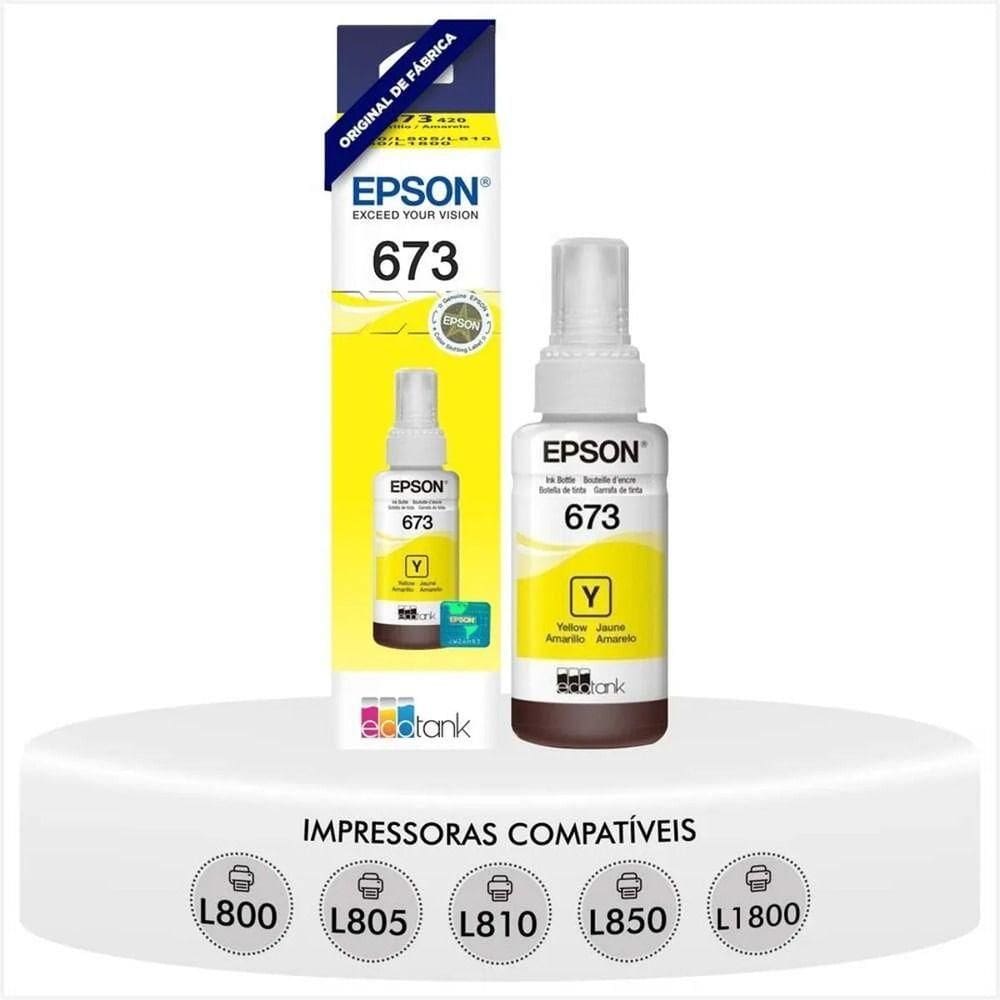 Tinta Epson 663 Ecotank T673420al Amarelo | Casas Bahia