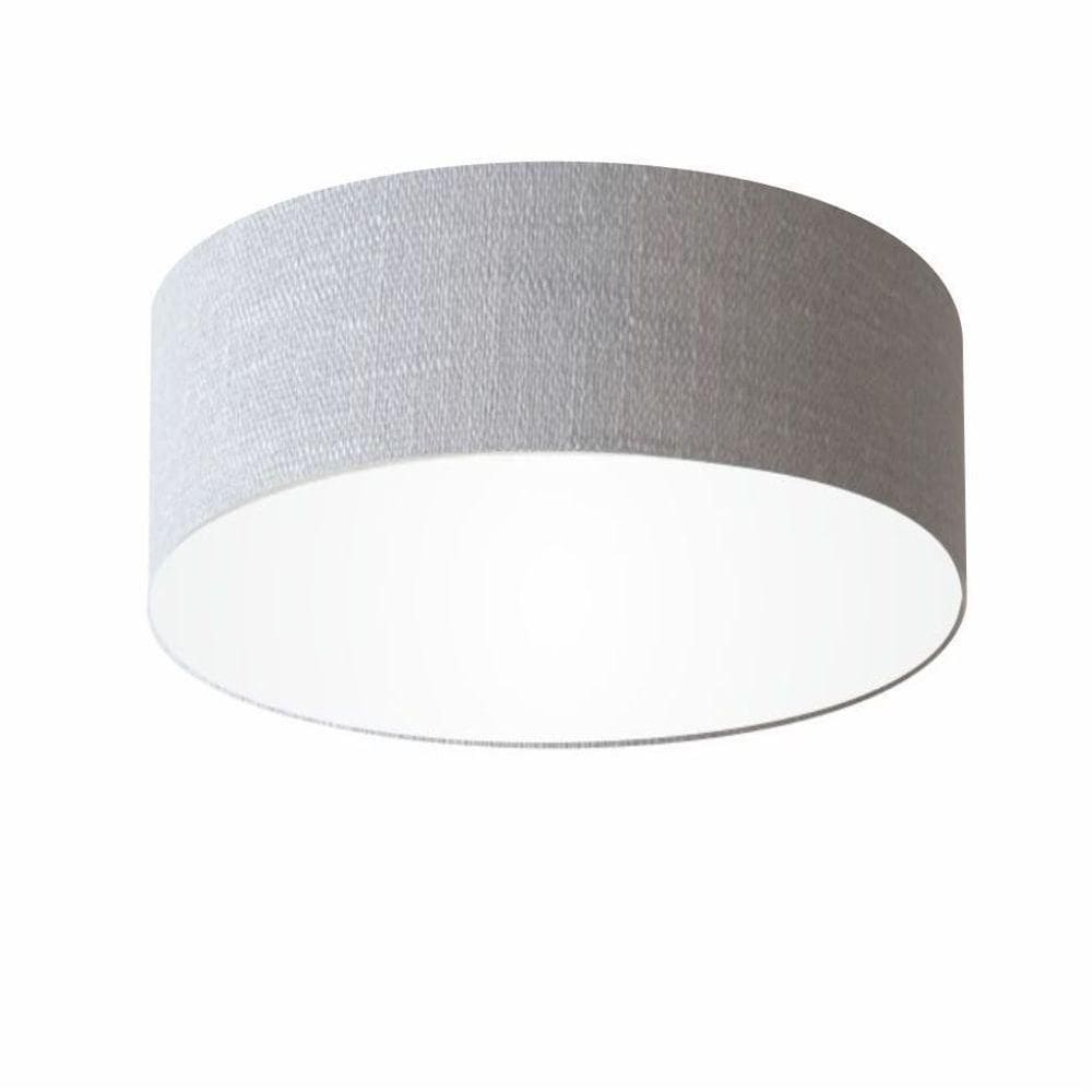 Plafon Banheiro Cilíndrico 50x15cm Cúpula Rústico Cinza