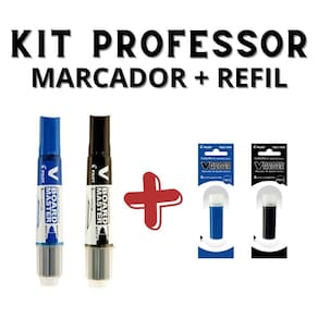 Kit 2 Marcadores Para Quadro Branco + Refil Pilot V-board Master