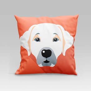 Capa De Almofada Estampada Pet Dog Em Veludo Suede 45cm X 45cm Raças Cachorros Labrador
