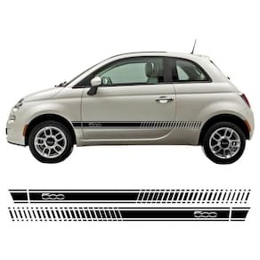 Faixa Adesivo Fiat 500 2009-2017 Lateral Preto Decorativo Cor Preto