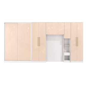 Quarto Modular Kappesberg Adapt Branco/macadâmia 6 Peças 450cm