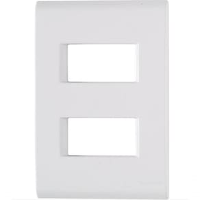 Kit 9 Placa 2 Postos Afastados 4x2 Tramontina Liz Branca