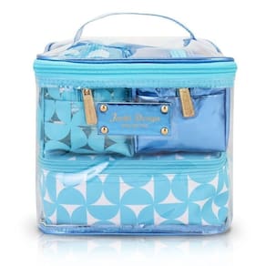 Kit De Necessaire Com 4 Pçs Glitz Jacki Design Azul