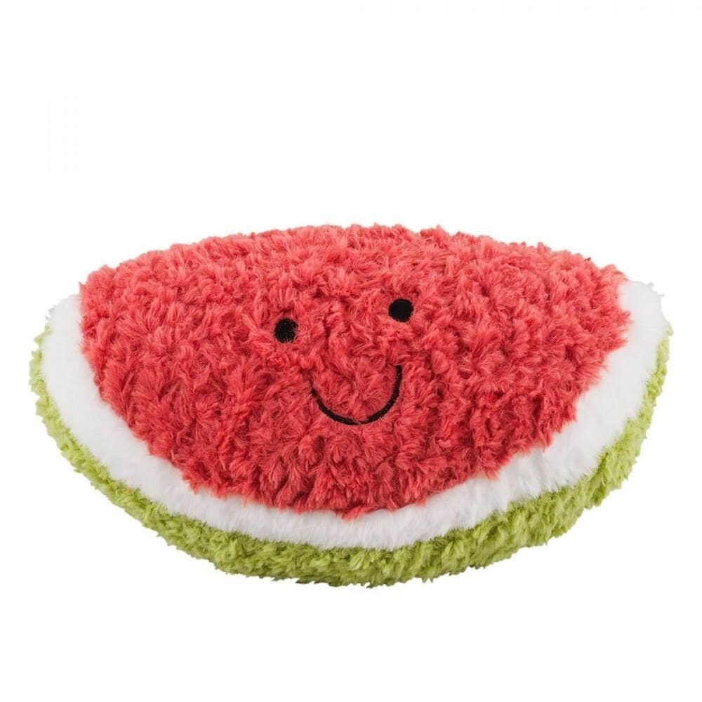 Pelúcia Melancia Com Rosto Feliz Fofo Frutinha 25cm