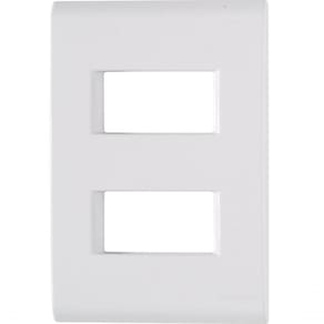 Kit 3 Placa 2 Postos Afastados 4x2 Tramontina Liz Branca