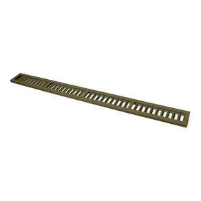 Ralo Grelha Linear Com Caixilho Em Alumínio Fendi 20x100cm