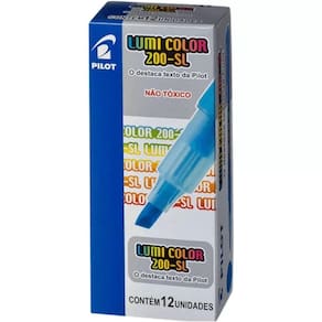 Caixa Caneta Marca Texto Lumi Color 200sl - 12 Unidades - Pilot Azul