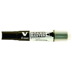 Kit Marcador Para Quadro Branco + Refil + Ponta Pilot V-board Master Preto