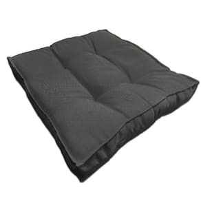 Almofada Futon Decoração 45x45 Cm Cinza Escuro Novita