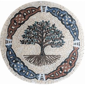 Mosaico árvore Da Vida E Do Conhecimento Celta Iii A Partir De 120cm