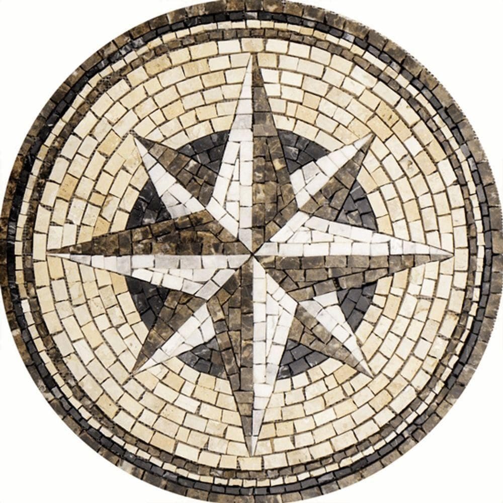 Rosa Dos Ventos Em Mosaico Exclusivo