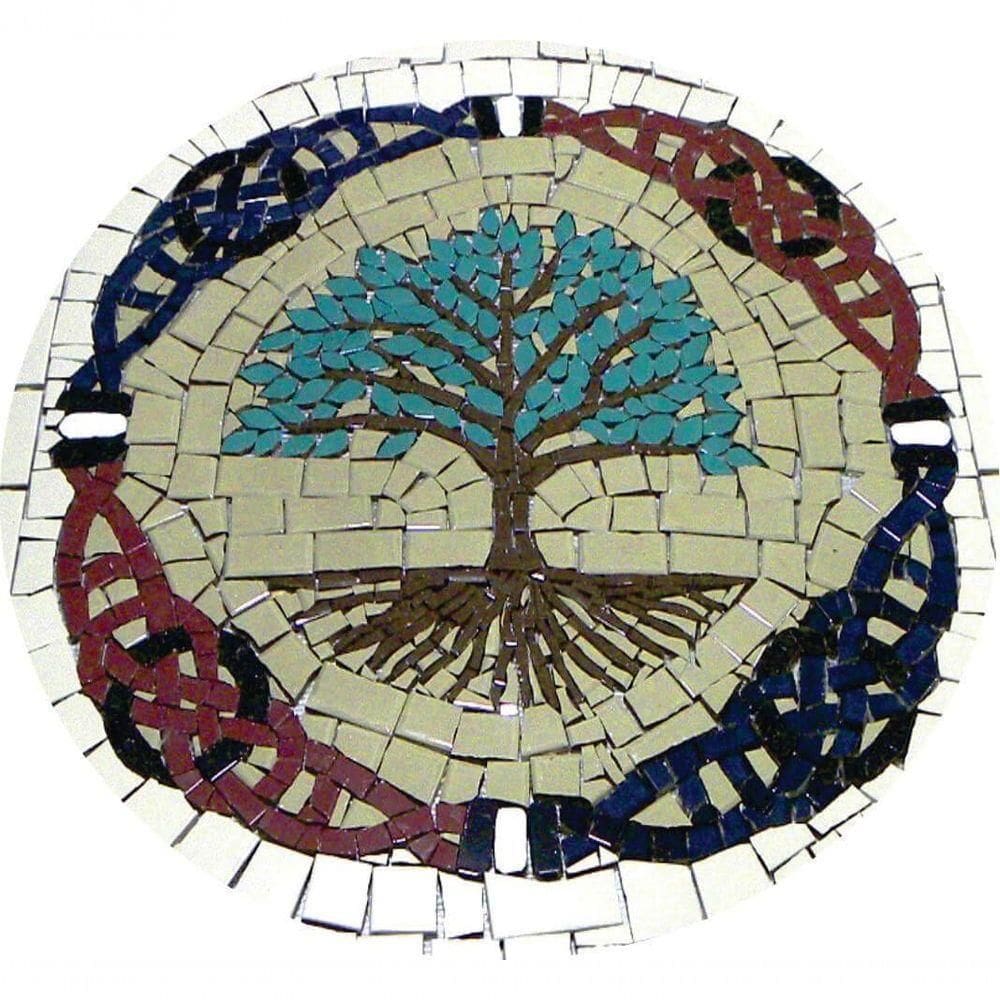 Mosaico árvore Da Vida E Do Conhecimento Celta I Cerâmica