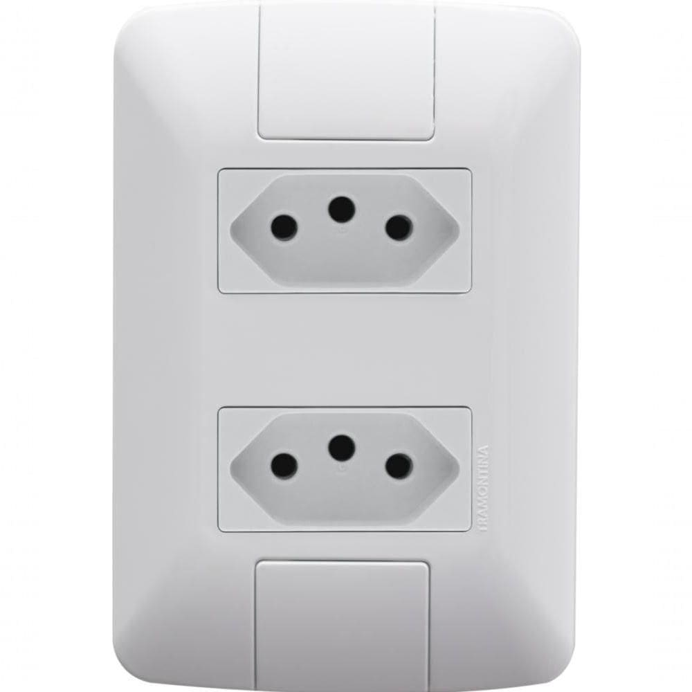Kit 6 Conj 4x2 Com 2 Tomadas 2p+t Tramontina 20a 250v
