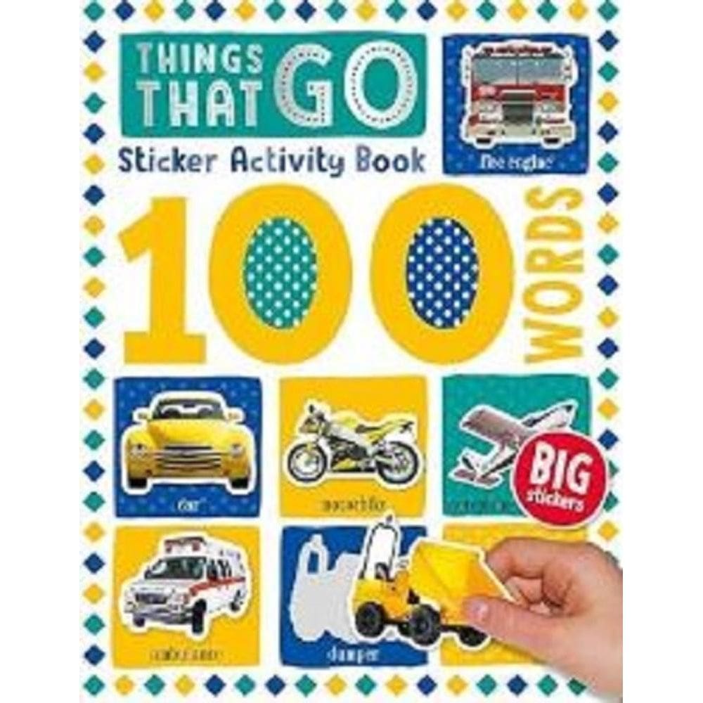 100 Words Things That Go Sticker - Activity Book With Card Press-Outs And Stickers!