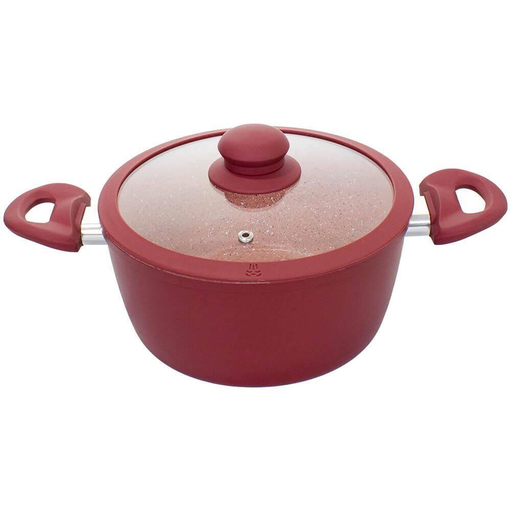 Caçarola Revestimento Cerâmica de Indução Viena Vinho Plus 20cm - Casambiente
