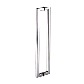 Puxador Duplo para Box Banheiro de 30cm em Aço Inox Polido Brilhante Linha Larissa Stainless