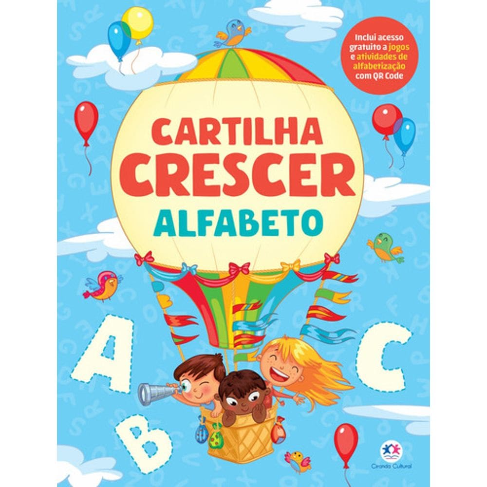 Livro Físico Com Aplicativo - Cartilha Crescer - Alfabeto