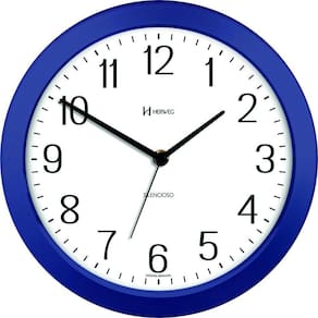 Relógio De Parede Herweg 660043 Silencioso 26cm Azul