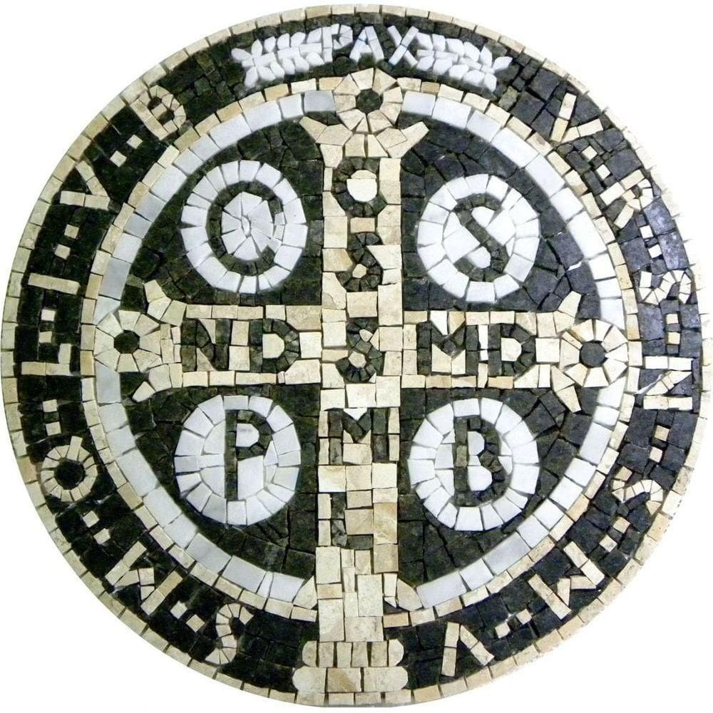 Mosaico Religioso Cruz De São Bento I