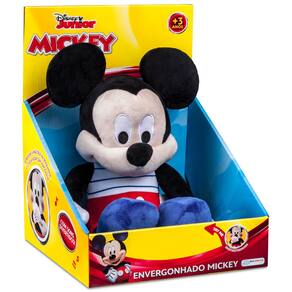 Brinquedo Pelúcia Mickey Envergonhado com Sons Antialérgico Multikids