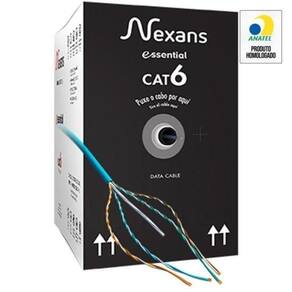 Cabo De Rede Cat.6 Cm 305M Azul Nexans - Cx / 305