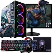 Computador Gamer Completo TOB Intel Core i7 SSD 240GB 8GB Teclado Mouse Mouse Pad e Headset Gamer Monitor 23" Windows 10 Pro Trial