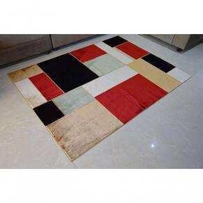 Tapete Veludo 2.50m X 3.50m Marbella Moderno Retangulos Rayza