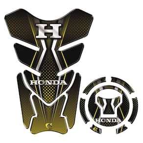Kit Protetor Tanque Adesivo Moto Honda Acima 2018 Amarelo Cor Amarelo