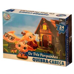 Puzzle Os 3 Porquinhos 24 Peças - Pais E Filhos