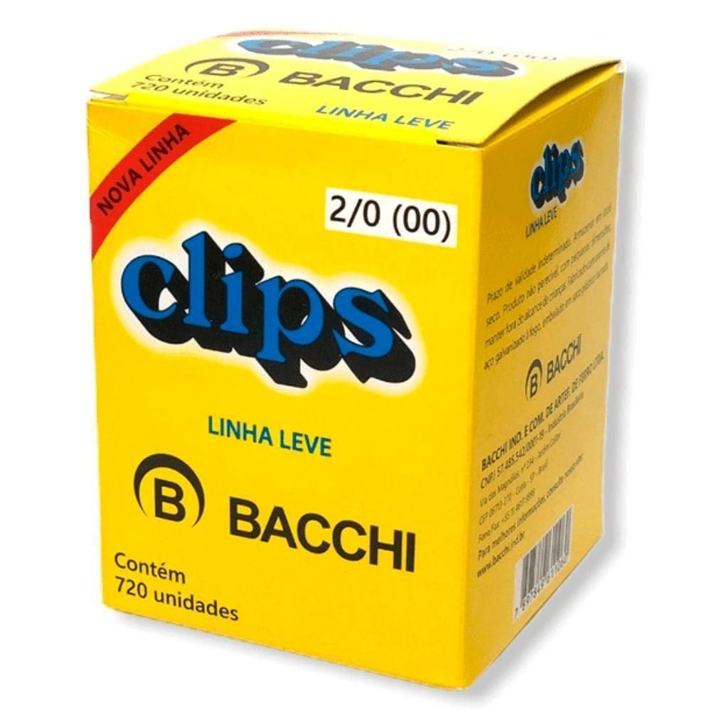 Clips Galvanizado Linha Leve Bacchi 2/0 C/720