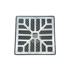 Ralo Pluvial modelo 15x15 Concava Alumínio com Tela Coletor Saída Baixa 50mm (2 polegadas)