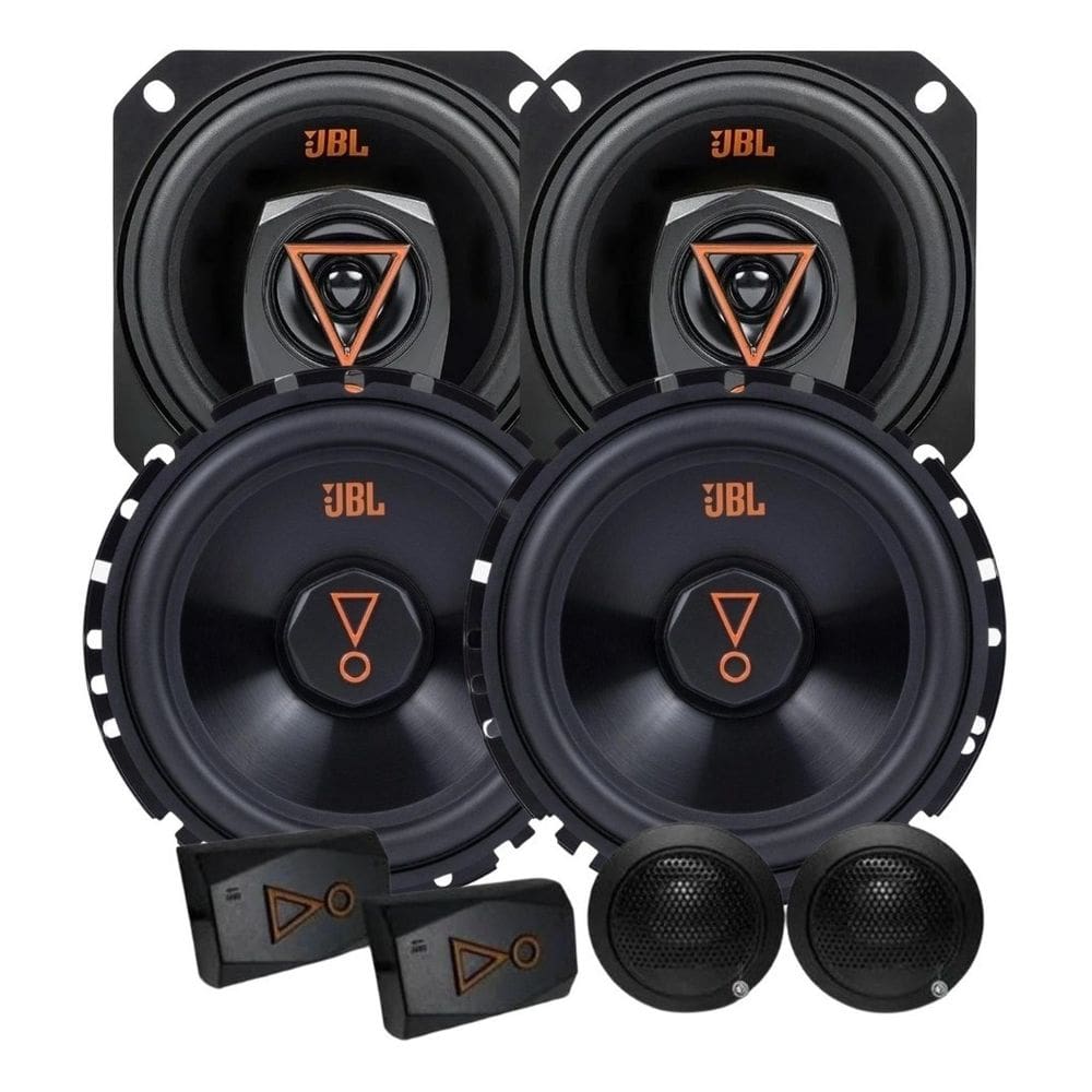 Kit 2 Vias 6 JBL 62VMS80 160W + Par Alto Falantes 4 Triaxiais JBL 4TRMS80 160W
