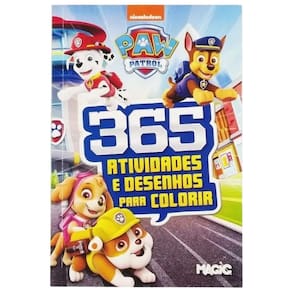 Livro Infantil Colorir 365 Atividades e Desenhos Patrulha Canina Magic Kids