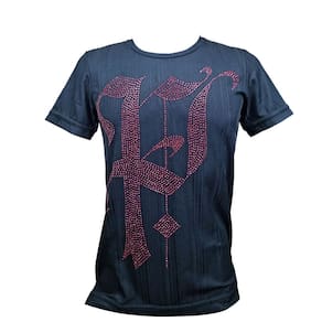 Camiseta Masculina Tecido Premium Detalhe Aplique Balada Preta Pargan